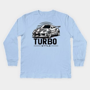 Turbo Style, Sport Car Kids Long Sleeve T-Shirt